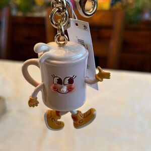 Coach Coffee Shop Lil Miss Jo Keychain Bag Charm NWT